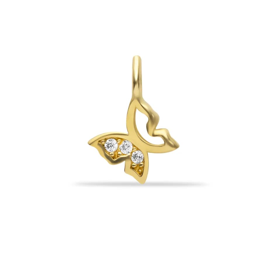 14 Ayar kelebek charm